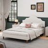 Queen Size Upholstered Platform Bed with Adjustable Headboard for Bedroom or Apartment - 2 of 4