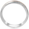 Pompeii3 5mm 14k Rose Gold Two Tone Mens Brushed Wedding Band - 3 of 4