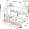 Twin/Full House Bed Solid Wood Platform Bed Frame with Storage Drawers/Shelves, Childlike Window Design - ModernLuxe - 4 of 4