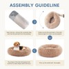 JIONJOY Round Dog Bed: Brown Pet Sofa Bed with Supportive Foam and Removable & Washable Coverr - 4 of 4