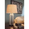 Sharmayne Transparent Glass Table Lamp - Signature Design by Ashley: Coastal Chic Farmhouse Decor, Linen-Weave Shade, UL Listed - image 3 of 3