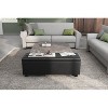 Mid-Century Storage Ottoman Bench – Synthetic Leather Stitching, Safety Hinges | 680LBS Capacity Bedroom Footrest - 2 of 4