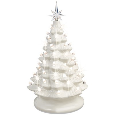  Mr. Christmas Nostalgic Ceramic Christmas Tree with LED Lights  Indoor Decoration, 24 Inches, White : Home & Kitchen