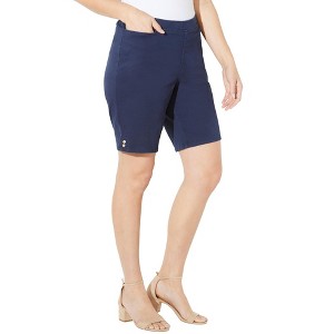 Catherines Women's Plus Size Everyday Cotton Twill Short - 1 of 4