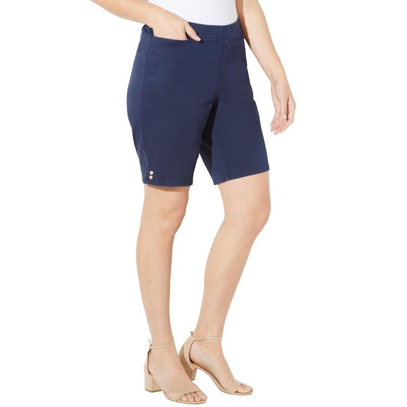 Catherines Women's Plus Size Everyday Cotton Twill Short, 1 of 2