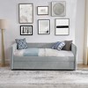 Twin Size Upholstered Daybed with Trundle for Bedroom - 4 of 4