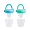 Munchkin Silicone Baby Food Feeder for Solids & Purees - Blue/Mint - 2pk - 4 of 4