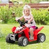 Costway Kids Ride On ATV 6V Electric Vehicle 4 Wheeler Battery Powered Motorized Quad Toy Car with LED Lights - 2 of 4