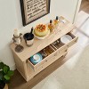 ORRD Farmhouse Kitchen Storage Cabinet with Drawers & Doors, Roman Column Design, Wooden Coffee Bar & Wine Cooler - 4 of 4