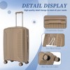 ChicFurnit Luggage PP Spinner Wheel Luggage with Combination Lock for Travel, Beige, 19.49"*12.8"*29.53" - 4 of 4