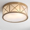 15" Metal/Glass Cadence Drum Flush Mount Ceiling Light Brass - JONATHAN Y: LED, ETL Listed, Modern Decor - 3 of 4