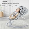 BabyBond Baby Swing for Infants Bluetooth Baby Rocker Portable Infant Swing with 5 Speeds & Positions,10 Preset Lullabies and Remote Control, Gray - 3 of 4
