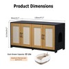47'' Cat Litter Box Enclosure for 2 Litter Boxes with 4 Sisal Doors, Hidden Litterbox Enclosure with Double Room, Wooden Sideboard TV Stand - 2 of 4