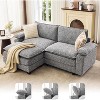 TYBOATLE 122" Leather Sectional Sofa Set, Comfy Modular Couch with Chairs, Deep Seat & Adjustable Armrest for Living Room, Apartment, Office, Studio - 3 of 4