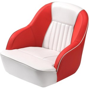 coucheta Premium Pontoon Boat Captain Seat, Waterproof Captain Bucket Seat with Curved Armrest, Thickened Sponge, Comfort Sailing Boatseat - 1 of 4