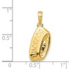 Black Bow Jewelry 14k Yellow Gold Dog Bowl Pendant - 3 of 4
