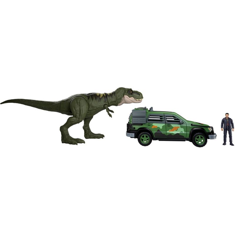 Jurassic World Legacy Tyrannosaurus Rex Ambush Toy Vehicle and Action Figure Set, 1 of 10
