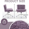 QingMoon Cross Legged Office Chair, Adjustable Desk Chair, Swivel Computer Chair, Faux Fur Vanity Chair with Tilt Backrest for Home Office - 4 of 4