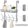 NEX 1 Tier Over the Door Bath Organizer with Mesh Basket Silver: Metal Clothesline & Garment Storage Solution - 4 of 4