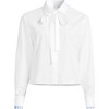 Lands' End Women's Easy Care Shirt with Removable Bow - 3 of 4