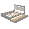 Queen Size Wooden Storage Platform Bed With 2 Big Drawers And Twin-Xl Size Trundle, Beds Modern With Headboards-Cuddlewood - 4 of 4
