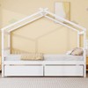 Twin Size Wooden House Bed with Two Drawers for Kids or Teens Bedroom - 2 of 4