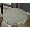 Roundhill Furniture Rene Round Wood Pedestal Side Table, Champagne - 3 of 4