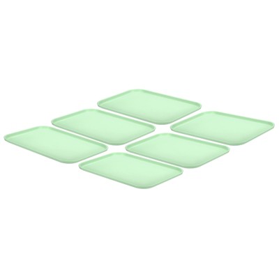 Unique Bargains Kitchen Restaurant Reusable Lightweight Plastic Fast Food Serving Tray 6 Pcs