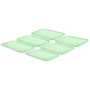 Unique Bargains Kitchen Restaurant Reusable Lightweight Plastic Fast Food Serving Tray 6 Pcs - 1 of 4