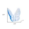 HomeRoots 3" Aqua Crystal Butterfly Figurine Tabletop Sculpture - 3 of 4