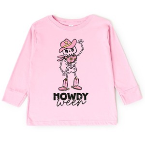 Howdyween Skeleton - Kids Toddler Long Sleeve Tee and Kids Youth Long Sleeve Tee - 1 of 3