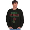 Funny Christmas Joke Jingle My Balls Men's Crewneck Sweatshirt Brisco Brands - 4 of 4