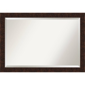 William Narrow Framed Bathroom Vanity Wall Mirror Bronze - Amanti Art - 1 of 4
