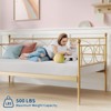 Coucheta Twin Daybed with Trundle, Metal Frame & Steel Slat Support, Multifunctional for Bedroom, Living Room, Guest Room - 2 of 4