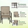 Resenkos Swing Glider Chair,  Outdoor Chair,3 Piece Outdoor Glider Chair with Coffee Table Bistro Set, 2 Patio Rocking Swing Chairs,  Mixed Brown - 3 of 4