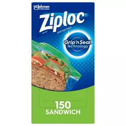 Seal Top Kitchen Food Storage 200 Count 2 Open Box Lot Ziploc Sandwich Bags 