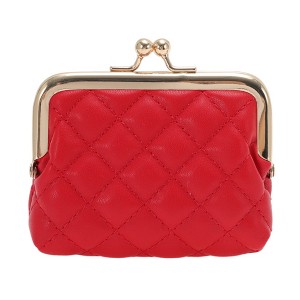 Unique Bargains Argyle Pattern Clip Buckle Coin Purse Wallet 1 Pc - 1 of 4