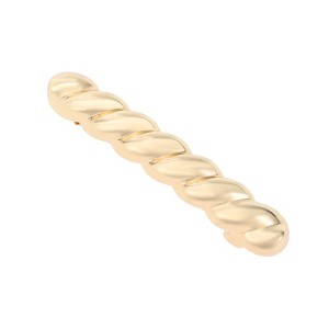 Unique Bargains Fashion Twist Hair Clips Gold Tone 1 Pc - 1 of 4