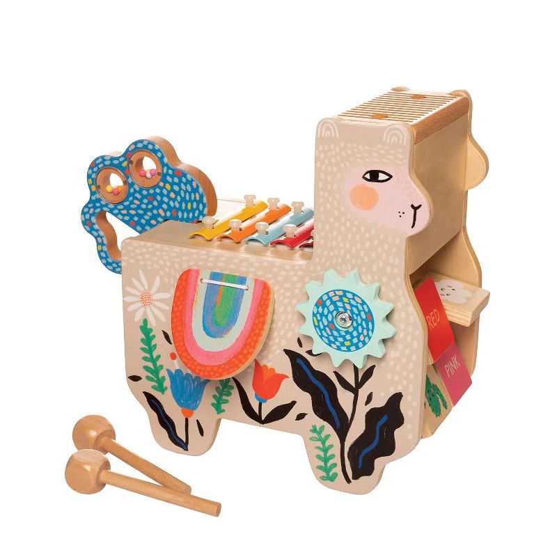 Manhattan Toy Musical Llama Learning Toy for Toddlers with Maraca, Clacking Saddlebags, Drumsticks, Washboard and Xylophone, 2 of 15