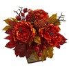 Nearly Natural 15-in Peony and Sedum Artificial Arrangement - 3 of 3