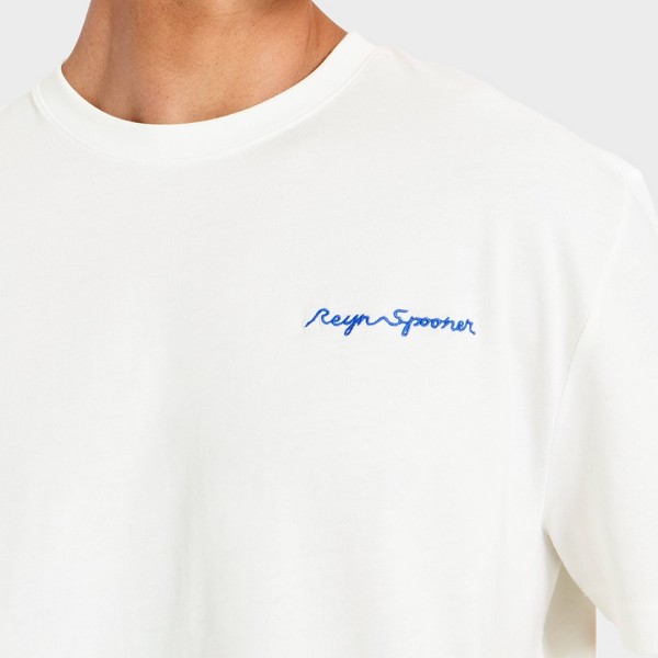 Playera gráfica de manga corta con paisaje para hombre - Goodfellow & Co™ x Reyn Spooner Blanco 4