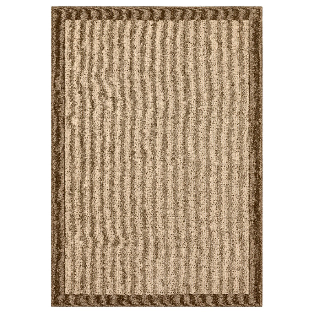 2'6"x3'10" Madison Border Washable Accent Rug Tan - Threshold™