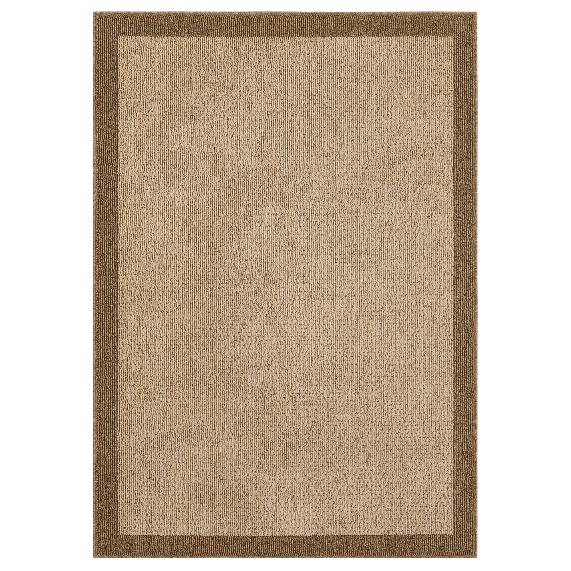2'6"x3'10" Washable Madison Border Accent Rug Tan - Threshold™