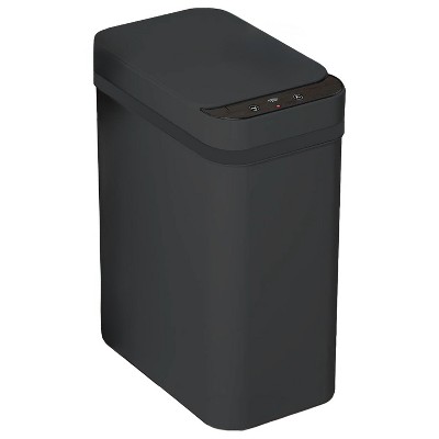 Aoibox Touchless Smart Trash Can with Motion Sensor - 2.5 Gallon Auto Open Lid Slim Plastic Garbage Bin for Bathroom Kitchen Office