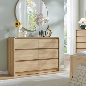 SinCiDo 6 Drawers Dresser for Bedroom, Modern 47in Wide Dressers & Chests of Drawers, - 1 of 4