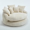 Aukfa 55" Oversized Round Chaise Lounge Chair, Modern Circle/Cloud Sofa Bed, Bean Bag Chair For Living Room - 3 of 4