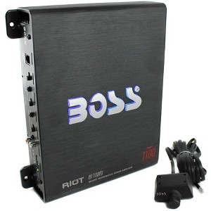 Boss Riot 1100W Monoblock Class A/B Car Amplifier And Sub Bass Remote | R1100M - 1 of 4