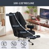 Efomao Big and Tall Ergonomic Office Chair 400lbs, Leather High Back Executive Desk Chair with Footrest - 3 of 4