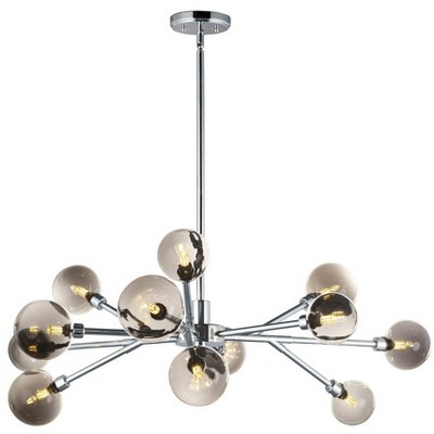 ET2 Lighting Asteroid 12 - Light Chandelier in  Polished Chrome