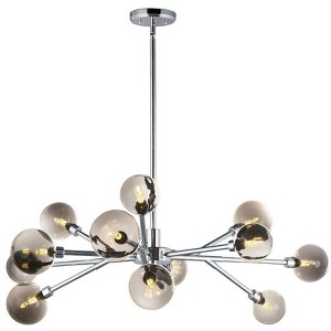 ET2 Lighting Asteroid 12 - Light Chandelier in  Polished Chrome - 1 of 4